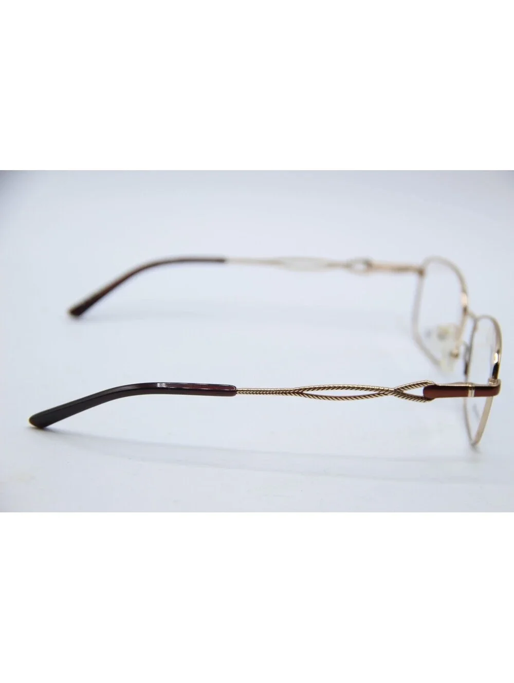 Superflex Sf-1098T C.2 Brown Gold Authentic Eyeglasses 53-17